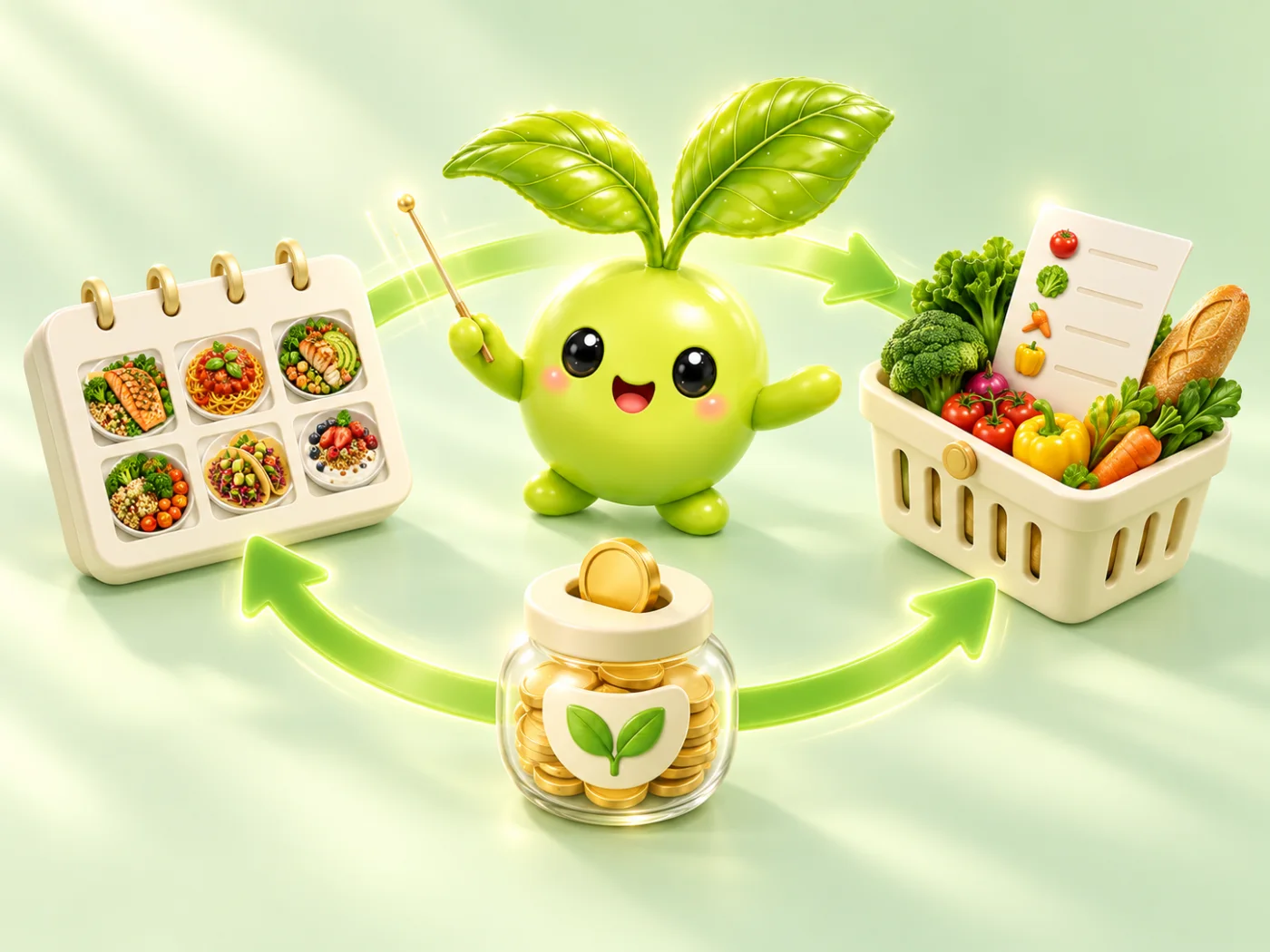 Sprout keeps weekly meals, groceries, and budget synchronized in one continuous loop